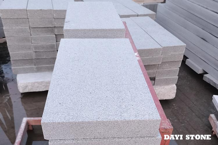 G654-5 Dark Grey Granite Stone Slabs Top flamed others awn 30x60x5cm - Dayi Stone